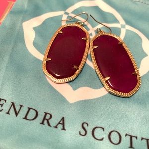 Danielle Purple Jade earrings